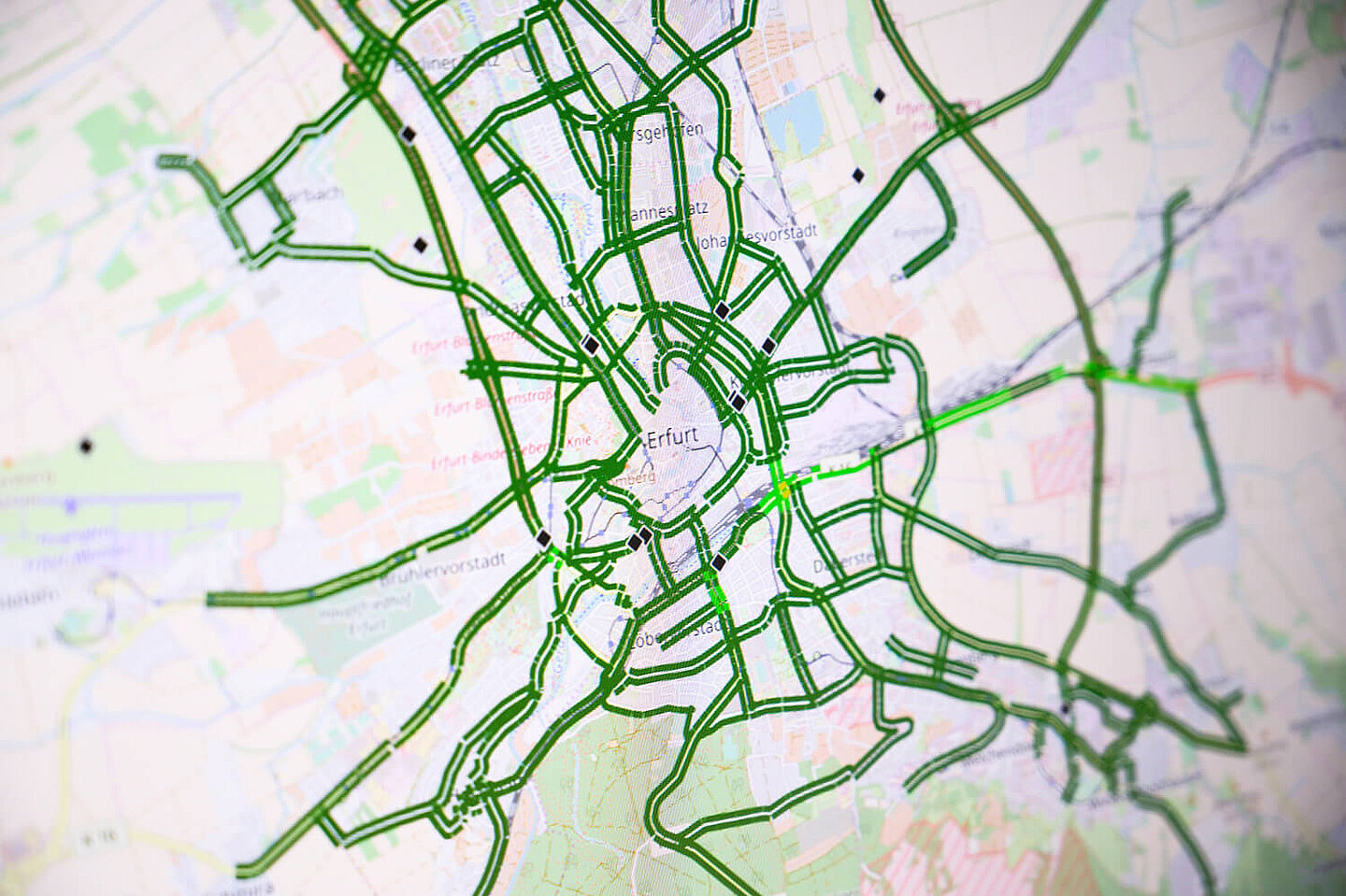 Stadtkarte Erfurts