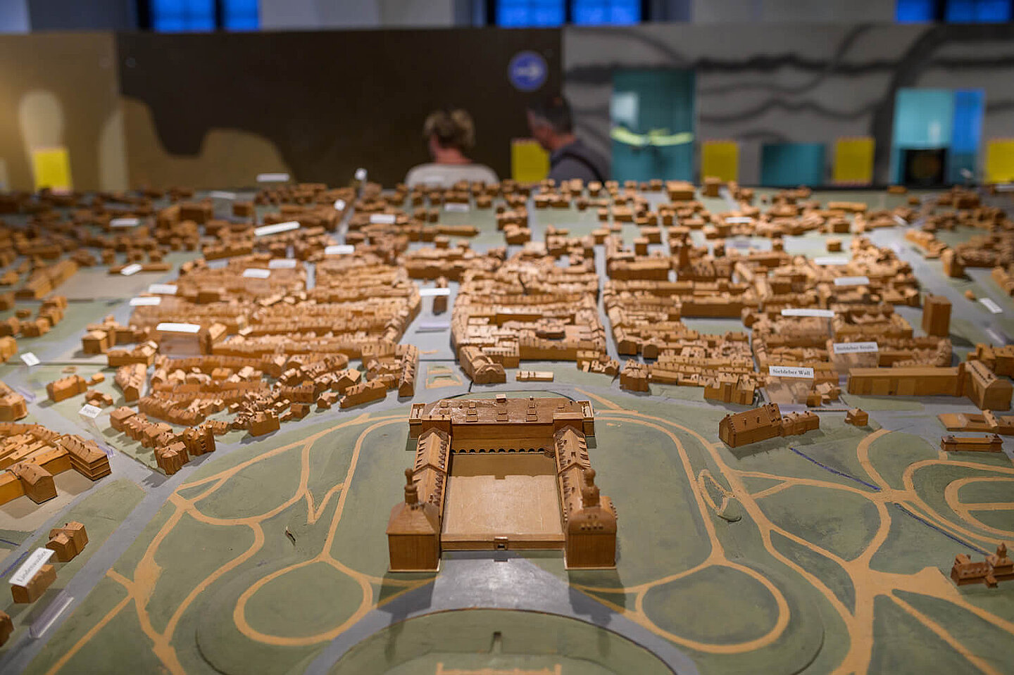 Das gothaer Stadtzentrum als Modell aus Holz